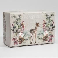 НГ Подарочная коробка 22х15х10 складная Новогодняя 1/55