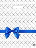 Пакет с вырубной ручкой (31х40)-30 Синий бантик Тико 50/1300