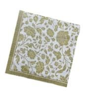 Салфетки (33х33) 3-сл Bouquet Анжелика Золото на Белом (20) 1/12