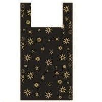 Пакет Майка ПНД Звезды черная (35+16)х52-20 МП 100/1000