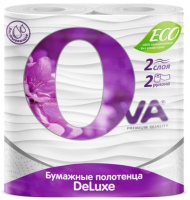 Полотенца бумажные бытовые рулон 2-сл 2шт х12м OVA 1/24