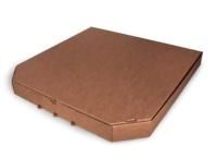 Коробка под пиццу 315х315х38мм бурая усеченная гофра 50/50 