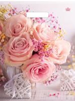 Пакет с вырубной ручкой (31х40)-60 Пудровая нежность ламинат Тико 50/500