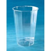 Стакан одноразовый пластик 0,25л прозрачный граненый Кристалл 19/380