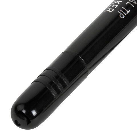 Маркер перманентный двусторонний BRAUBERG DUO, ЧЕРНЫЙ, наконечники 0,7/1 мм 1/10