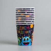 Стакан бумажный 250мл Монстрики 10/10