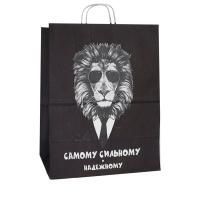 Пакет подарочный бумажный (22х25х12) крафт Самому сильному 1/250 Пакет подарочный бумажный (22х25х12) крафт Самому сильному 1/250