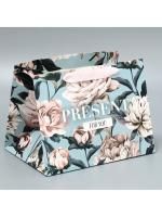 Пакет подарочный бумажный (25х19х18) с широким дном For you 1/240 Пакет подарочный бумажный (25х19х18) с широким дном For you 1/240