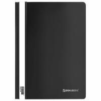 Папка скоросшиватель с прозр верхн лист BRAUBERG А4 черный 1/25/400