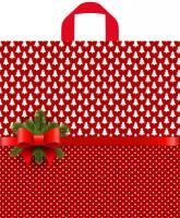 НГ Пакет с петлевой ручкой (42х44)-70 Елочки-горошки ТИКО 50/300