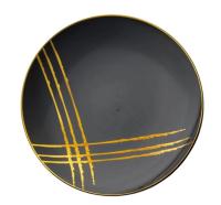 Тарелка пластиковая d-190 черная Black Royale ламинированная (6шт) 1/20