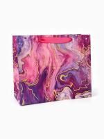 Пакет подарочный бумажный (27х23х11,5) ламинир Разводы 1/250 Пакет подарочный бумажный (27х23х11,5) ламинир Разводы 1/250