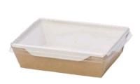 Крышка для контейнера 500мл 175х130х13.5мм ECO OpSalad прозр плоская 50/600