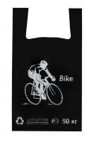 Пакет Майка ПНД (34+18)х55-24 50кг БАЙК зеленый 11,5г МПласт 100/1000