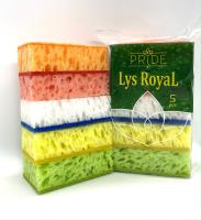 Губка для посуды (5шт) 105х65х35мм Lys Royal 1/30