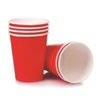 Стакан бумажный для горячего 350мл d-90 Красный 50/800