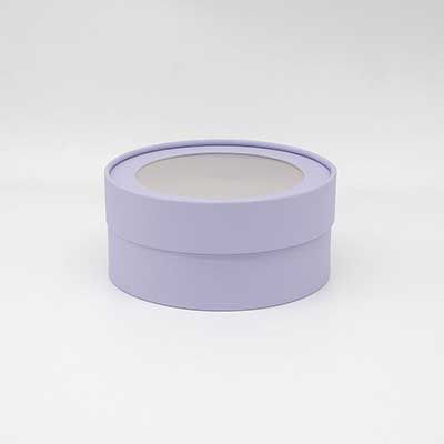 Коробка шайба с прозр. крышкой 16х6,5см бледно фиолетовый Коробка шайба с прозр. крышкой 16х6,5см бледно фиолетовый