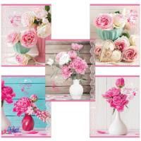 Тетрадь 48л А5 клетка блестки Прекрасные цветы BRAUBERG 10/80