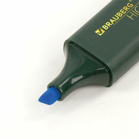Текстмаркер голубой 1-5 мм скошенный наконечник BRAUBERG ORIGINAL 1/12/576 (Клиент)