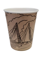 Стакан бумажный для горячего 250мл d-80 Казань коричневый  50/1000