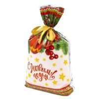 НГ Пакет подарочный (25х40)-30 полипропилен Новогодние шары 100/2000