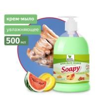 Мыло жидкое крем 500мл с дозатором Soapy Premium арбуз и дыня Clean&Green 1/12