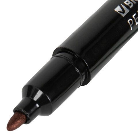 Маркер перманентный двусторонний BRAUBERG DUO, ЧЕРНЫЙ, наконечники 0,7/1 мм 1/10