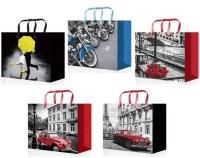 Пакет подарочный бумажный (25х25х10) ламинир микс 1/1