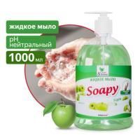 Мыло жидкое 1л с дозатором Soapy Light Яблоко Clean&Green 1/6