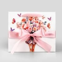 Пакет подарочный бумажный (27х23х11,5) ламинир Расцветай 1/240 Пакет подарочный бумажный (27х23х11,5) ламинир Расцветай 1/240