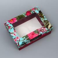 Подарочная коробка с окном 16х12х5см Ты лучшая 1/5/375 Подарочная коробка с окном 16х12х5см Ты лучшая 1/5/375