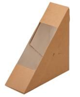 Контейнер бумажный Сэндвич бокс треугольный 125х125х40 ECO SANDWICH 40 50/600
