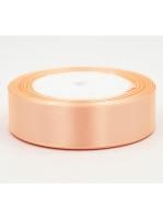 Лента атласная 15мм 25м персиковая 1/10