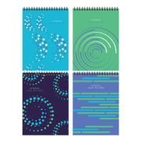 Блокнот 40л А5 148х200мм клетка гребень ламинированный картон (4 вида) BG Your pattern 1/12/48